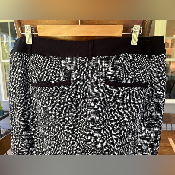 Lane Bryant Plus Lena Grid Print Bootcut Pants Black White Career Work Size 16 - Picture 7 of 12